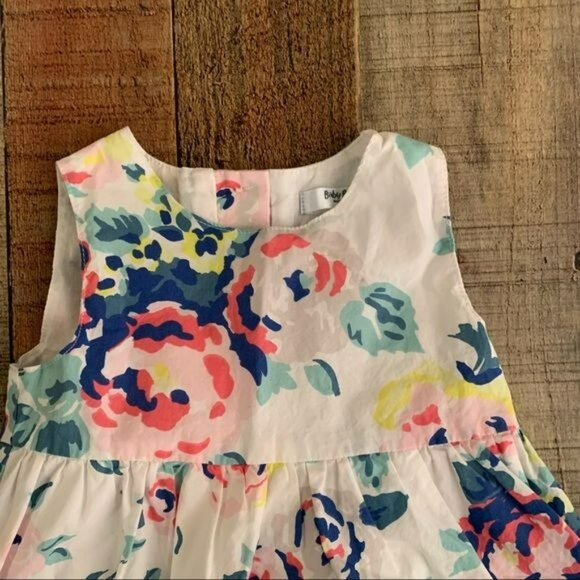 Baby Boden girls size 3-6 months colorful summer fall floral tank dress - Picture 5 of 7